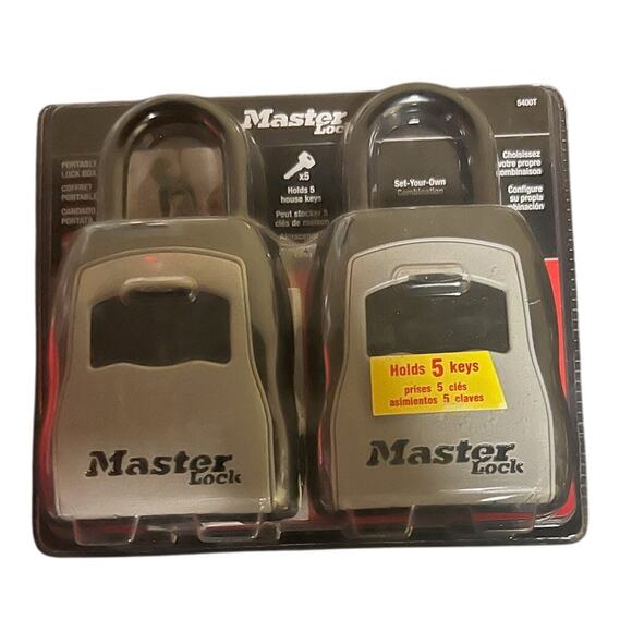 🔑 2 NEW MASTER LOCK PADLOCK 5400T PACK PORTABLE RESETABLE COMBINATION LOCK BOX - Picture 4 of 4